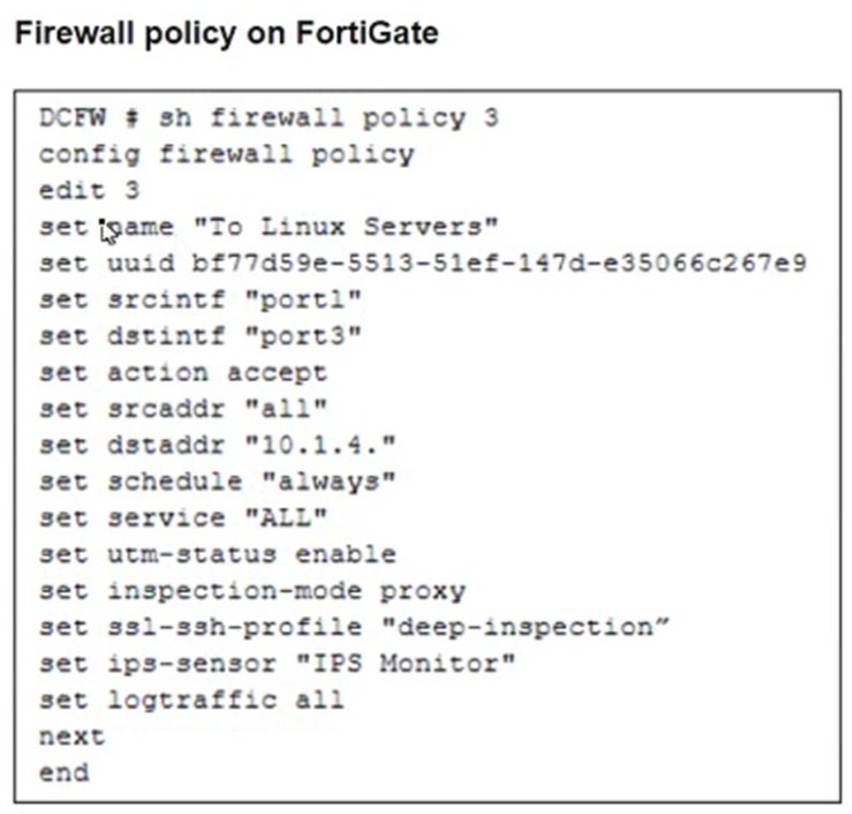 FCSS_EFW_AD-7.6 dumps exhibit